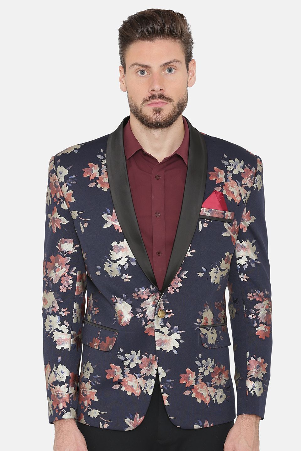 Digital Rayon Print MulticolouRed Tuxedo