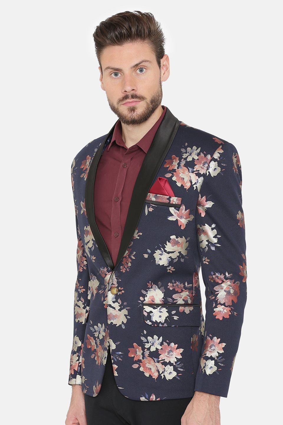 Digital Rayon Print MulticolouRed Tuxedo