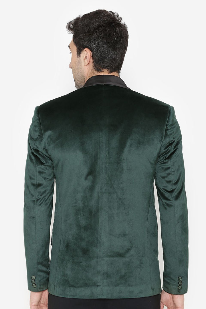 Cotton Velvet Green Blazers