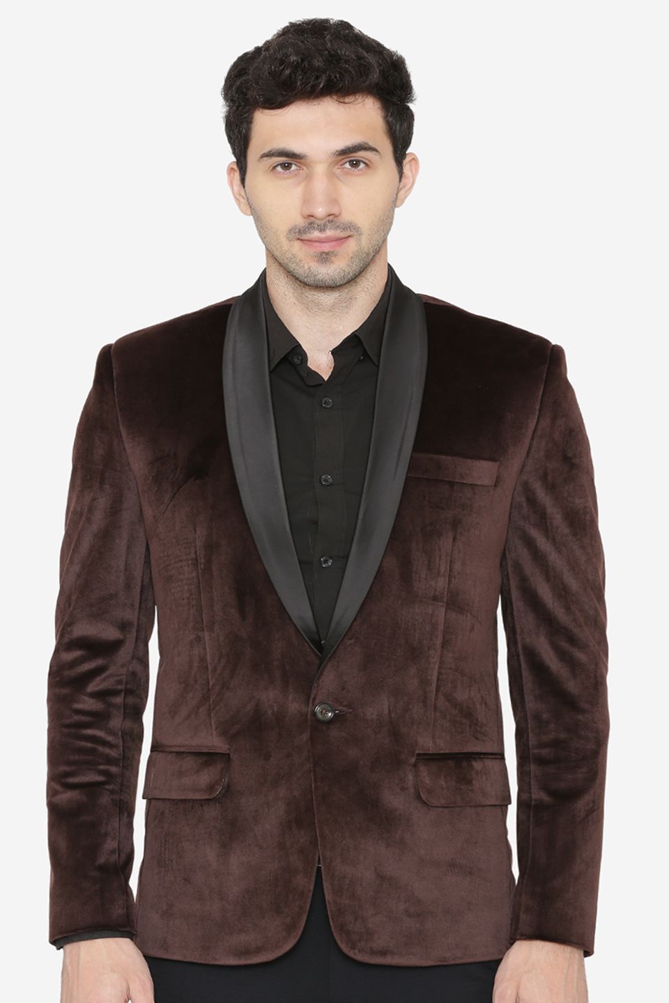 Cotton Velvet Brown Blazers