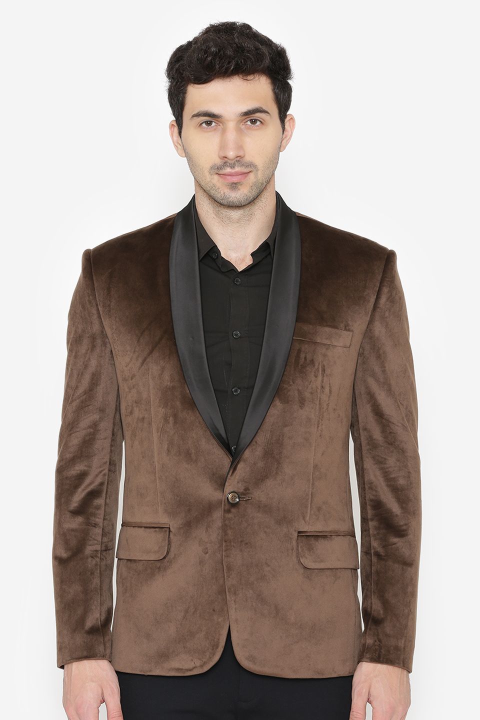 Cotton Velvet Brown Blazers