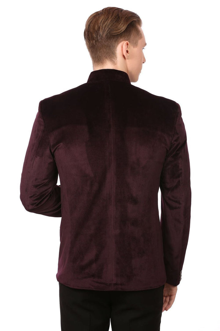 Dust Free Velvet Red Bandhgala