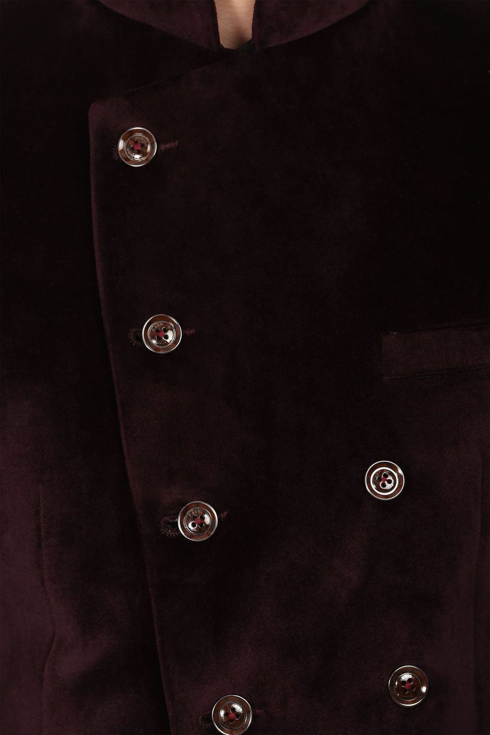 Dust Free Velvet Red Bandhgala