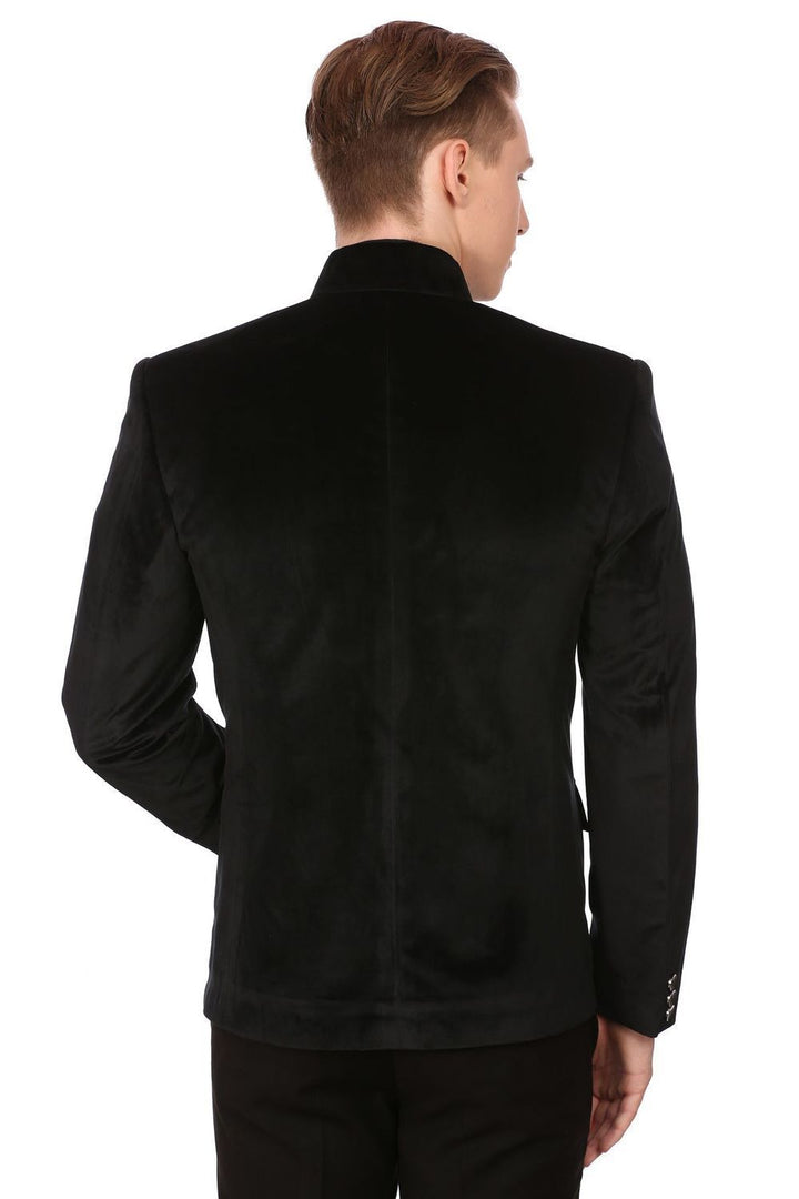 Dust Free Velvet Black Bandhgala