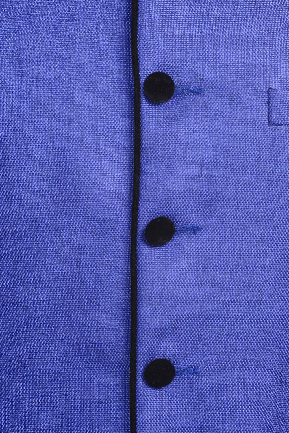 Rayon Blue Nehru Jacket