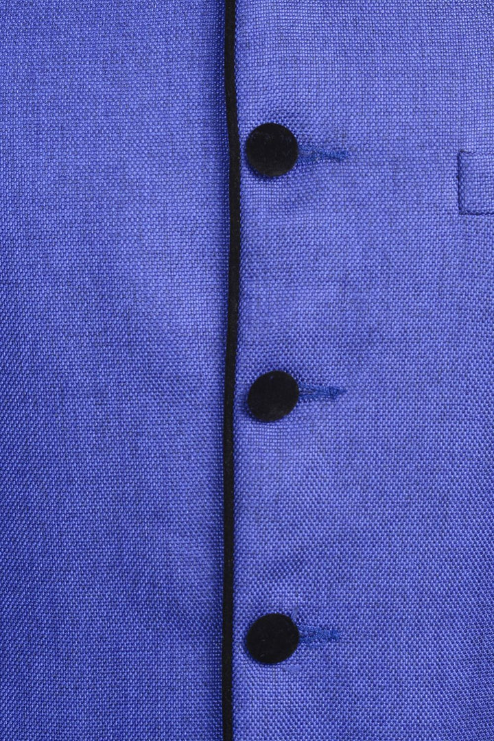 Rayon Blue Nehru Jacket