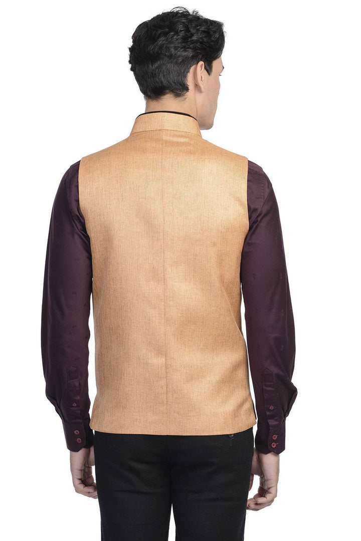 Rayon Orange Nehru Jacket