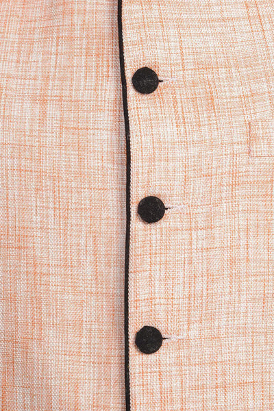 Rayon Cotton Orange Nehru Jacket
