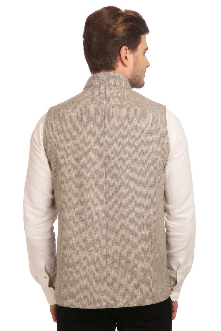 Tweed Grey Nehru Jacket