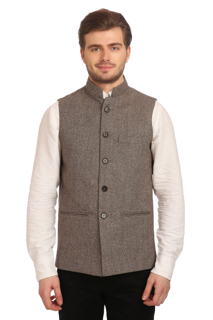 Tweed Grey Modi Nehru Jacket