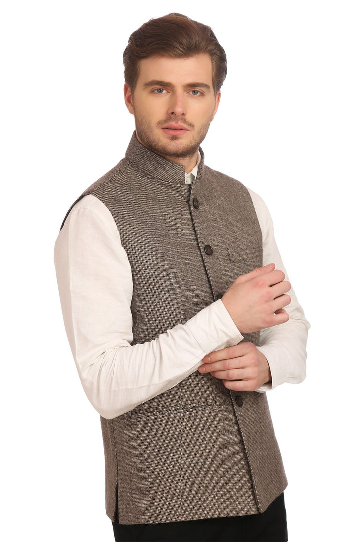 Tweed Grey Modi Nehru Jacket