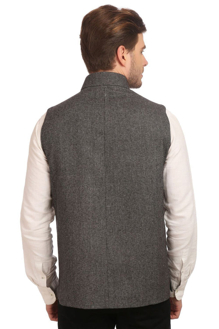 Tweed Grey Nehru Jacket