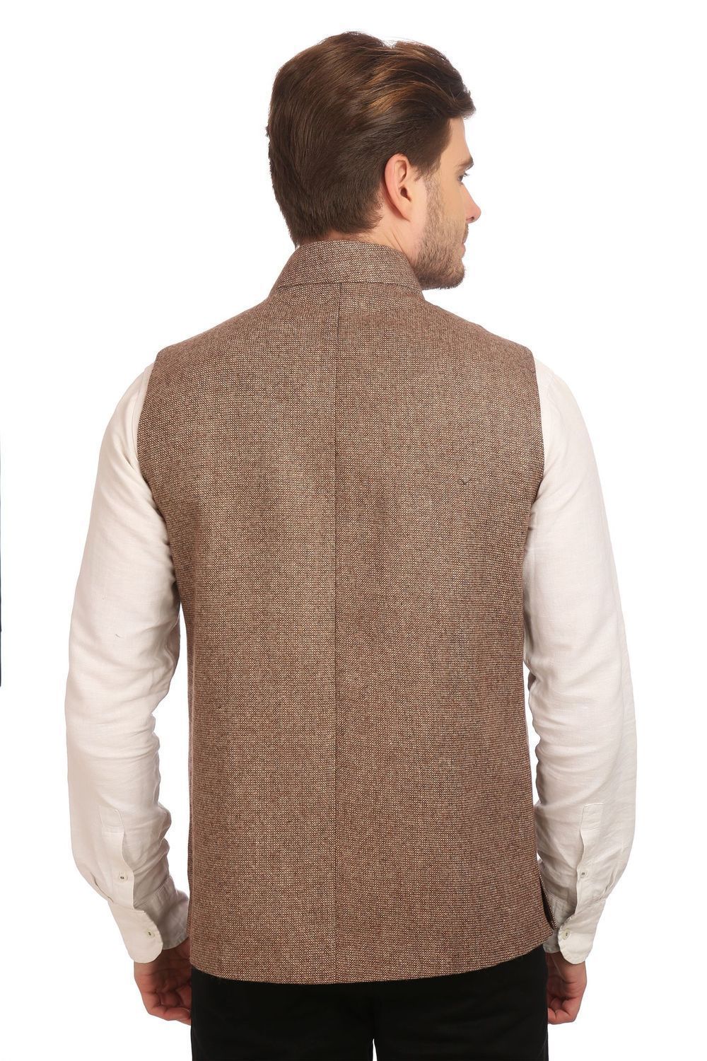 Tweed Brown Nehru Jacket