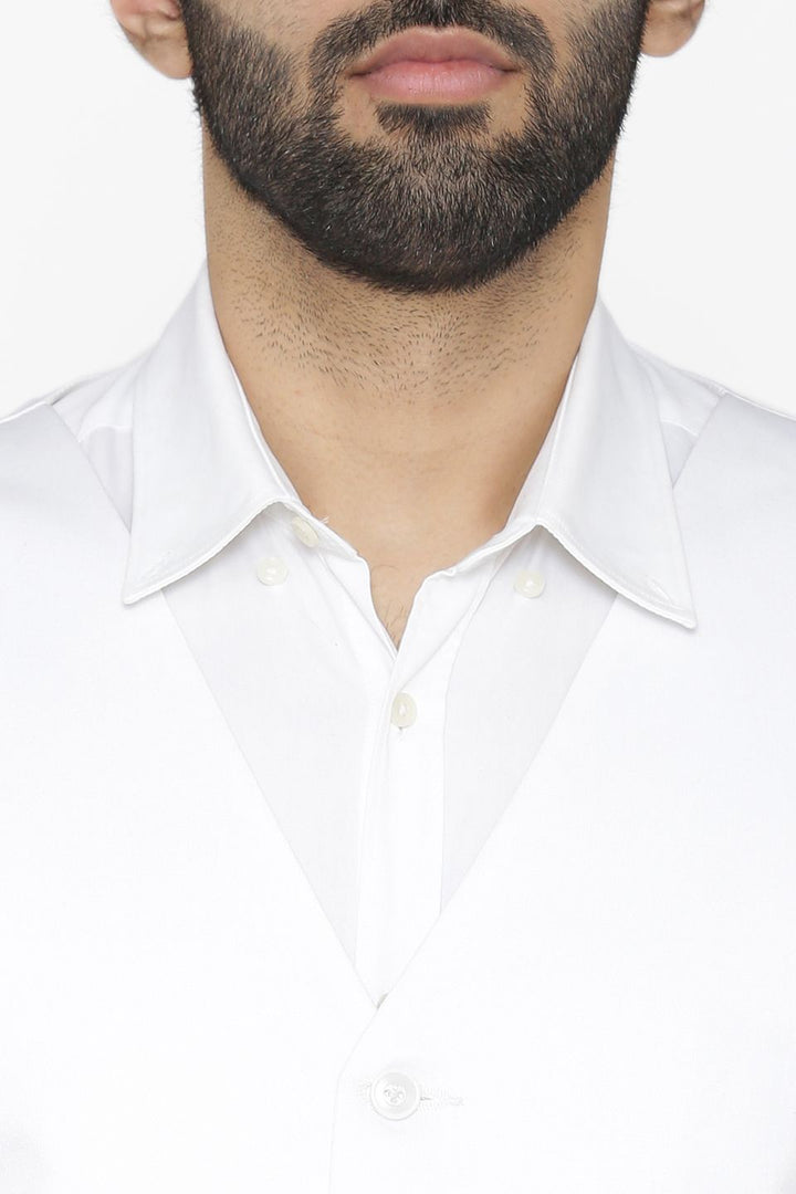 Polyester Cotton White Waist Coat