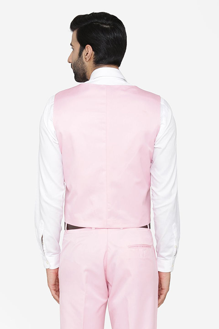 Polyester Cotton Pink Waist Coat