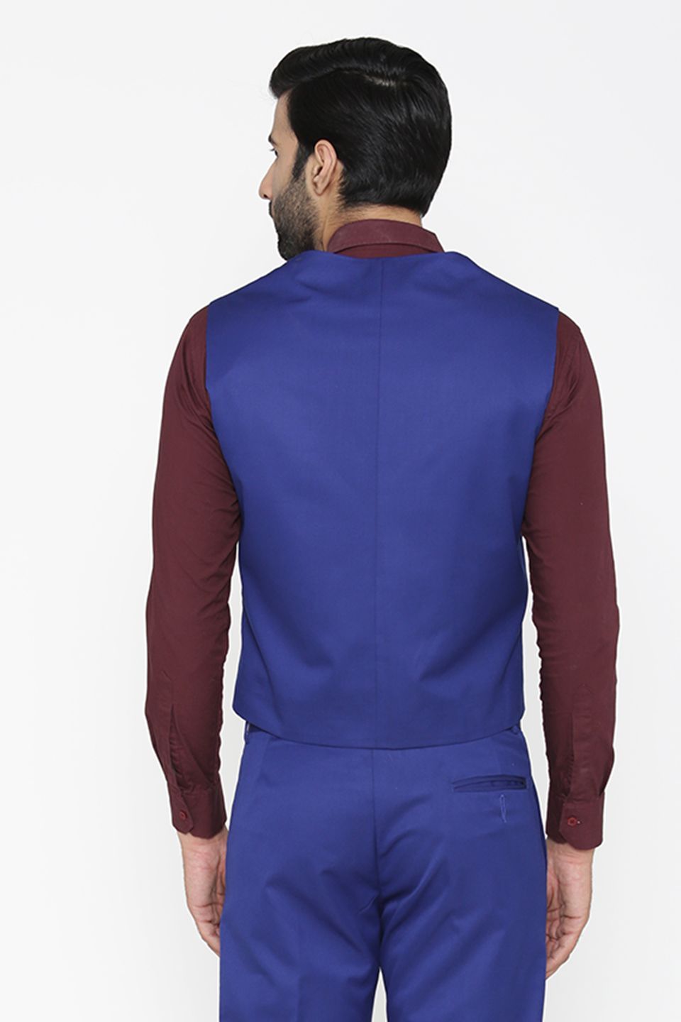 Polyester Cotton Blue Waist Coat