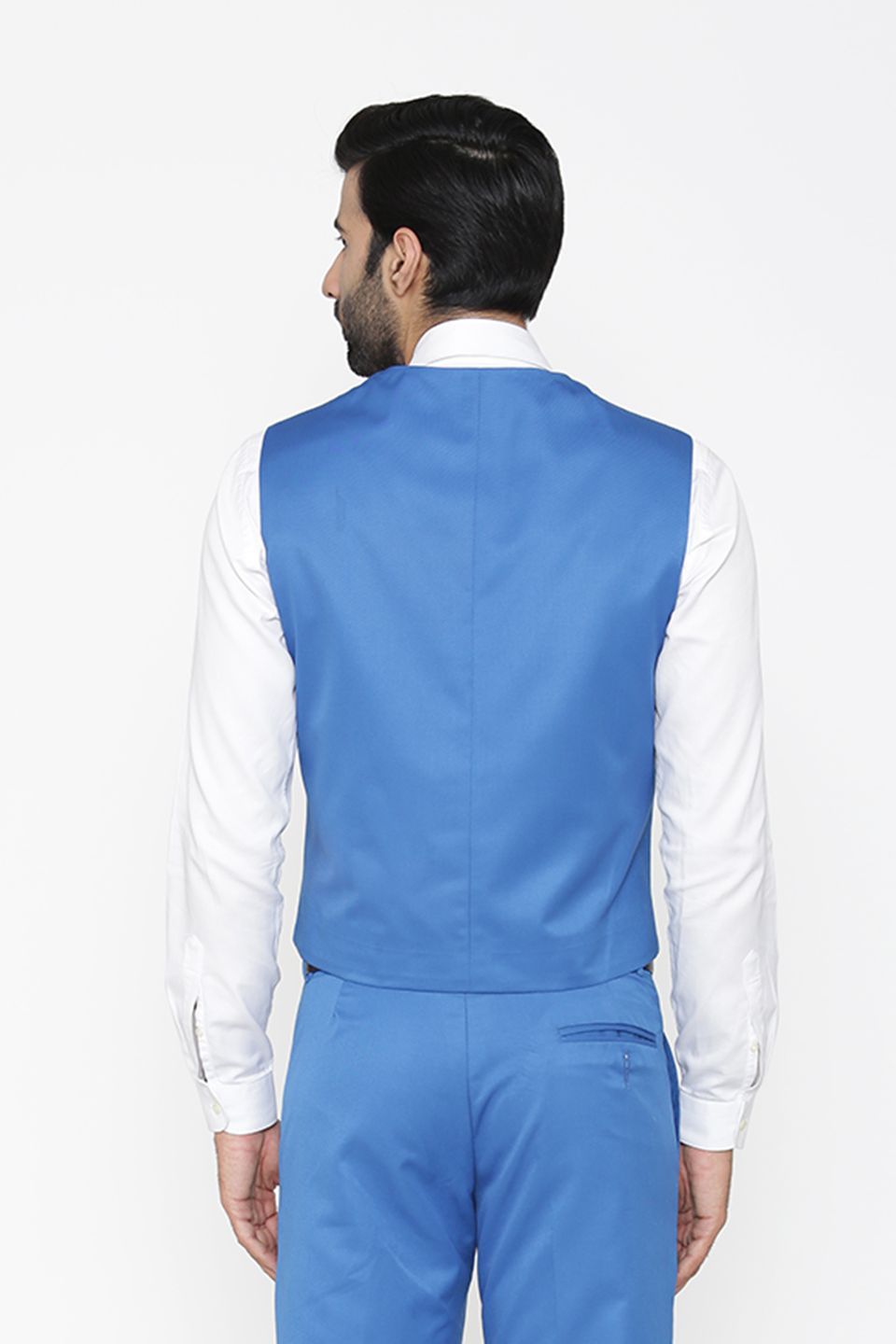 Polyester Cotton Blue Waist Coat