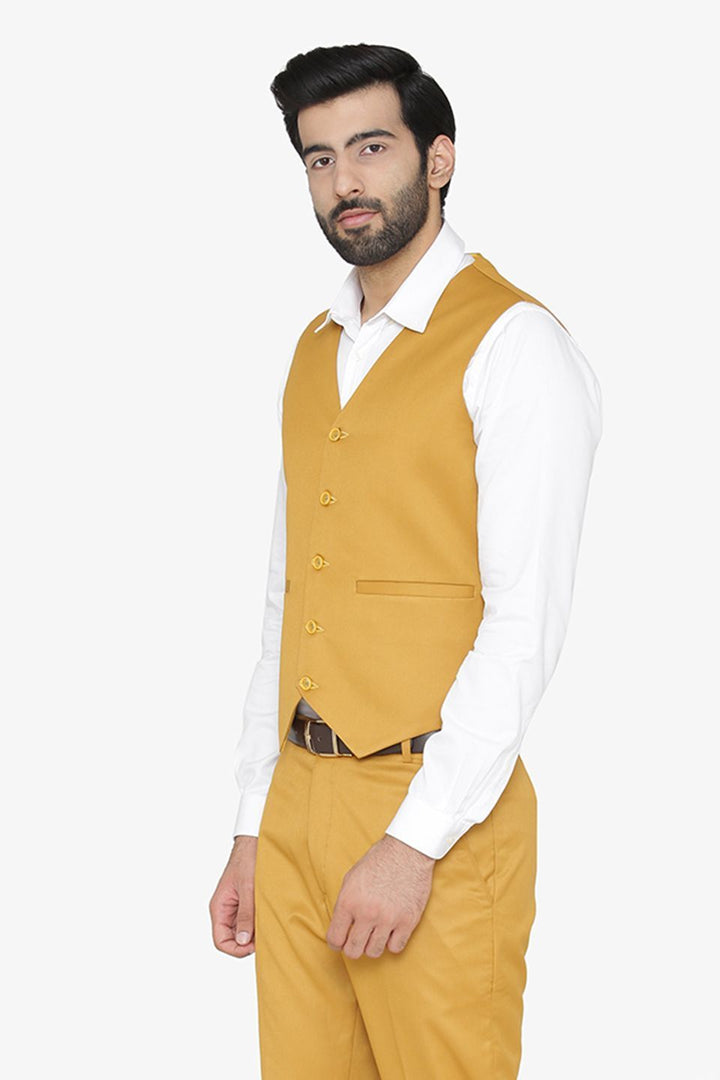 Polyester Cotton Brown Waist Coat