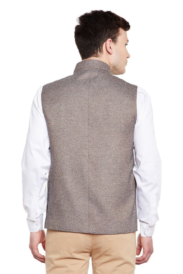 Imported Rayon Brown Nehru Jacket