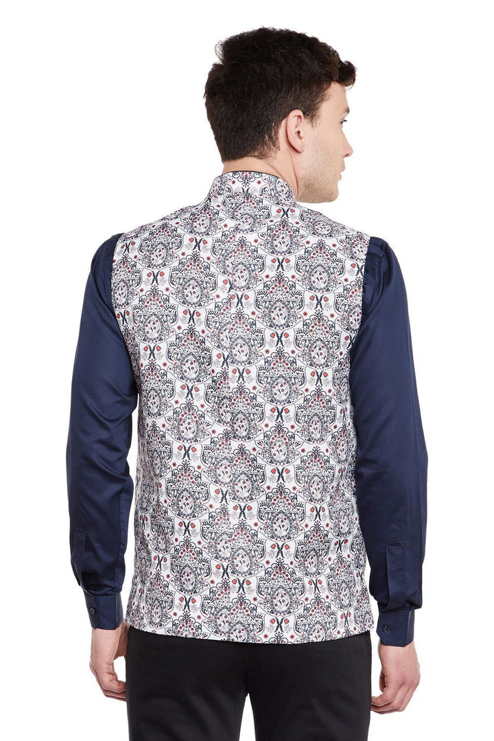 Imported Rayon MulticolouRed Nehru Jacket