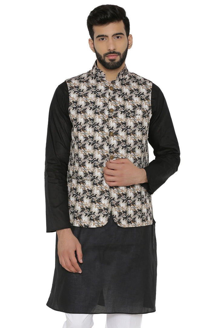 Imported Rayon MulticolouRed Nehru Jacket