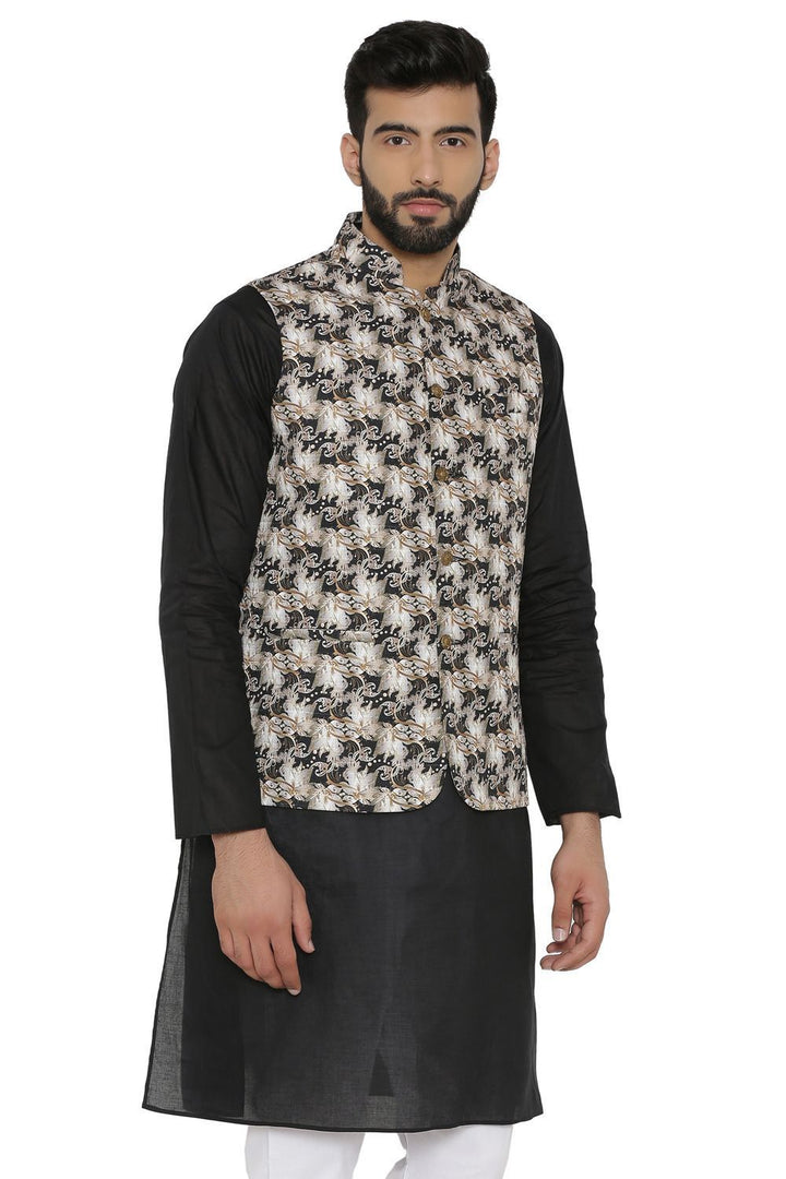 Imported Rayon MulticolouRed Nehru Jacket