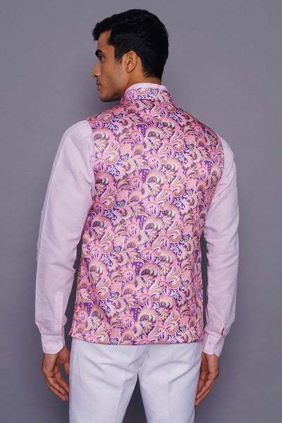 Imported Rayon Pink Modi Nehru Jacket