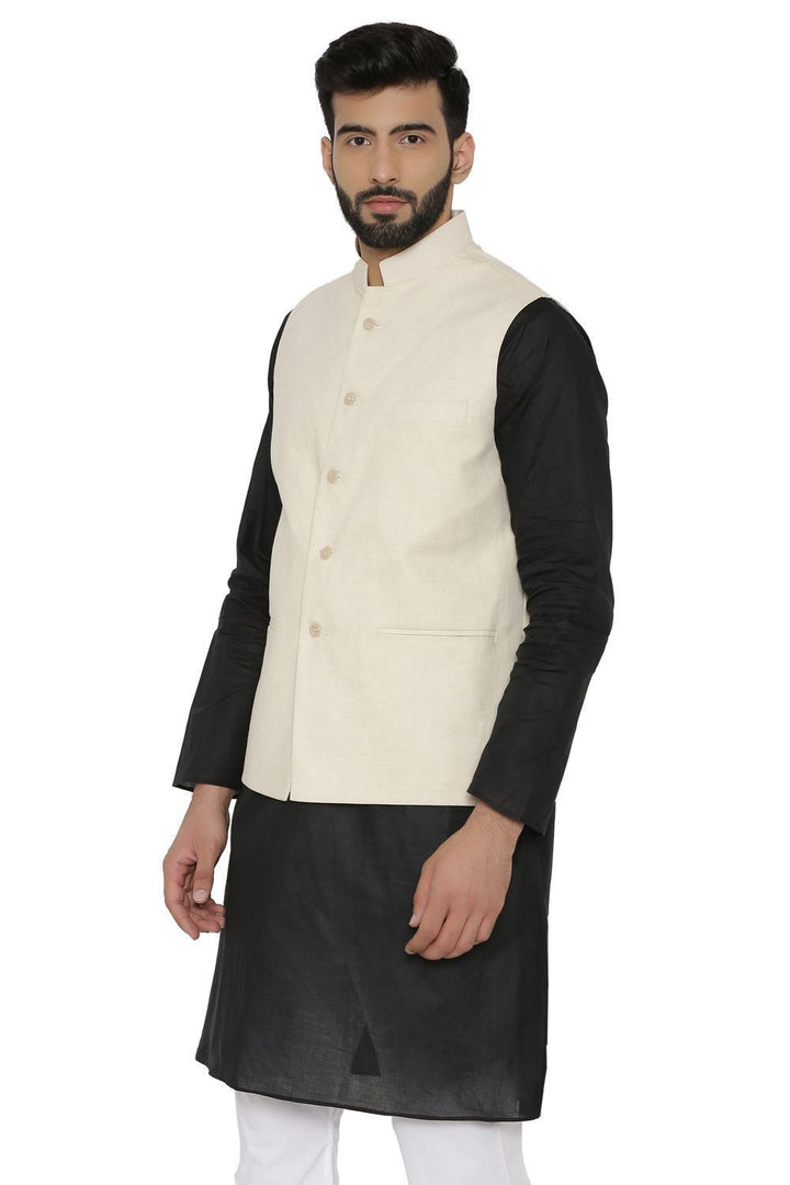 Linen Beige Nehru Jacket