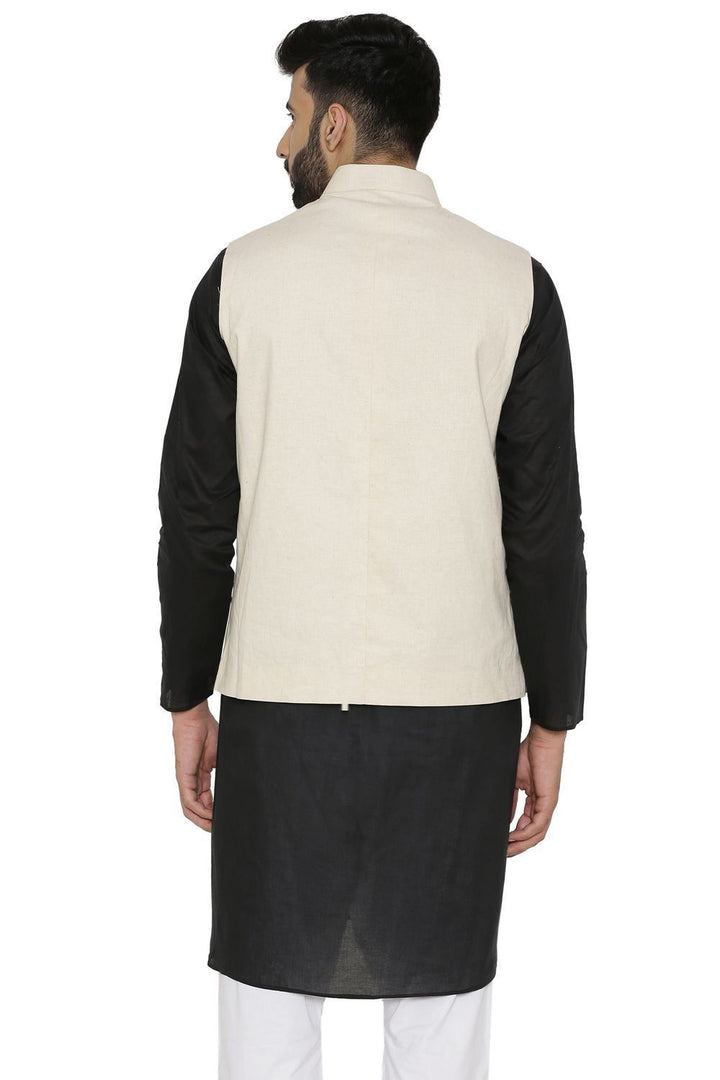 Linen Beige Nehru Jacket