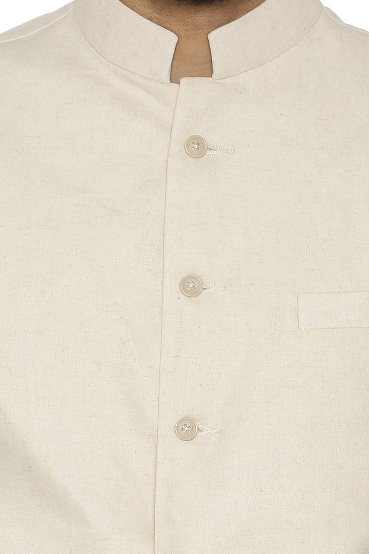 Linen Beige Nehru Jacket
