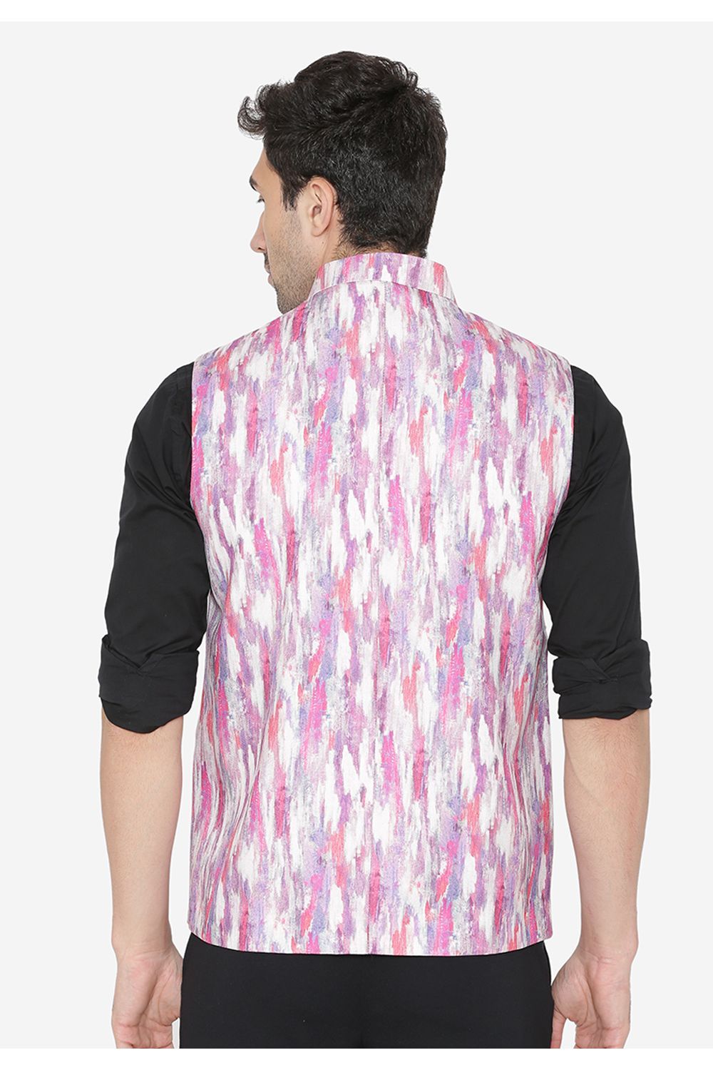 Polyester Pink Modi Nehru Jacket