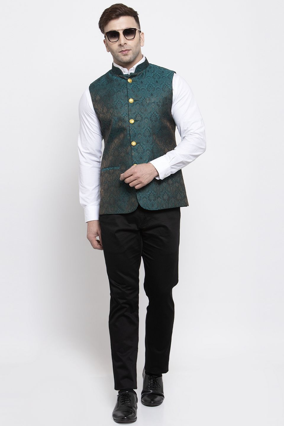 Green modi jacket top