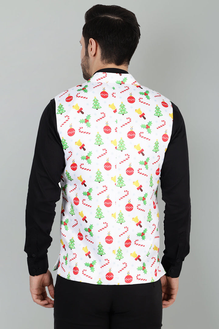 Polyester Cotton Christmas White Jacket Vest Waistcoat