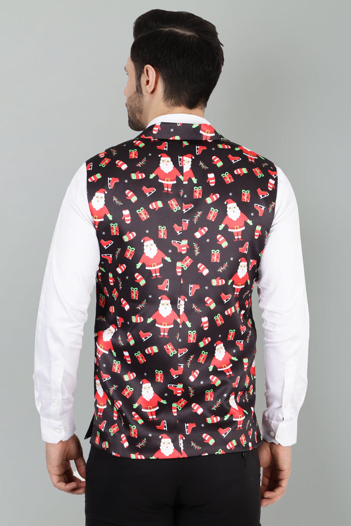 Polyester Cotton Christmas Multicolor Jacket Vest Waistcoat