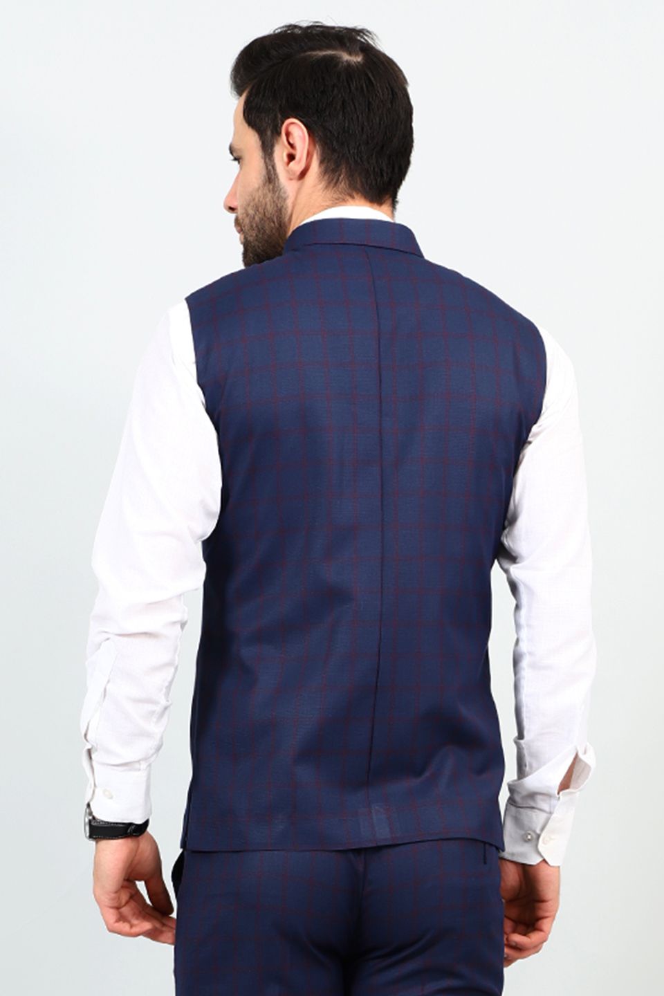 Poly Viscose Grey Modi Nehru Jacket