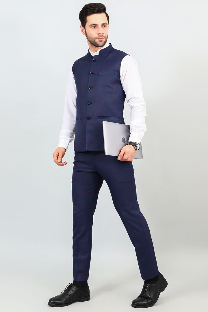 Poly Viscose Grey Modi Nehru Jacket