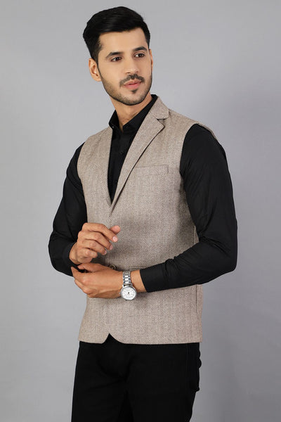 Tweed Grey Modi Nehru Jacket