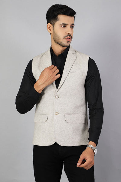 Tweed Silver Modi Nehru Jacket