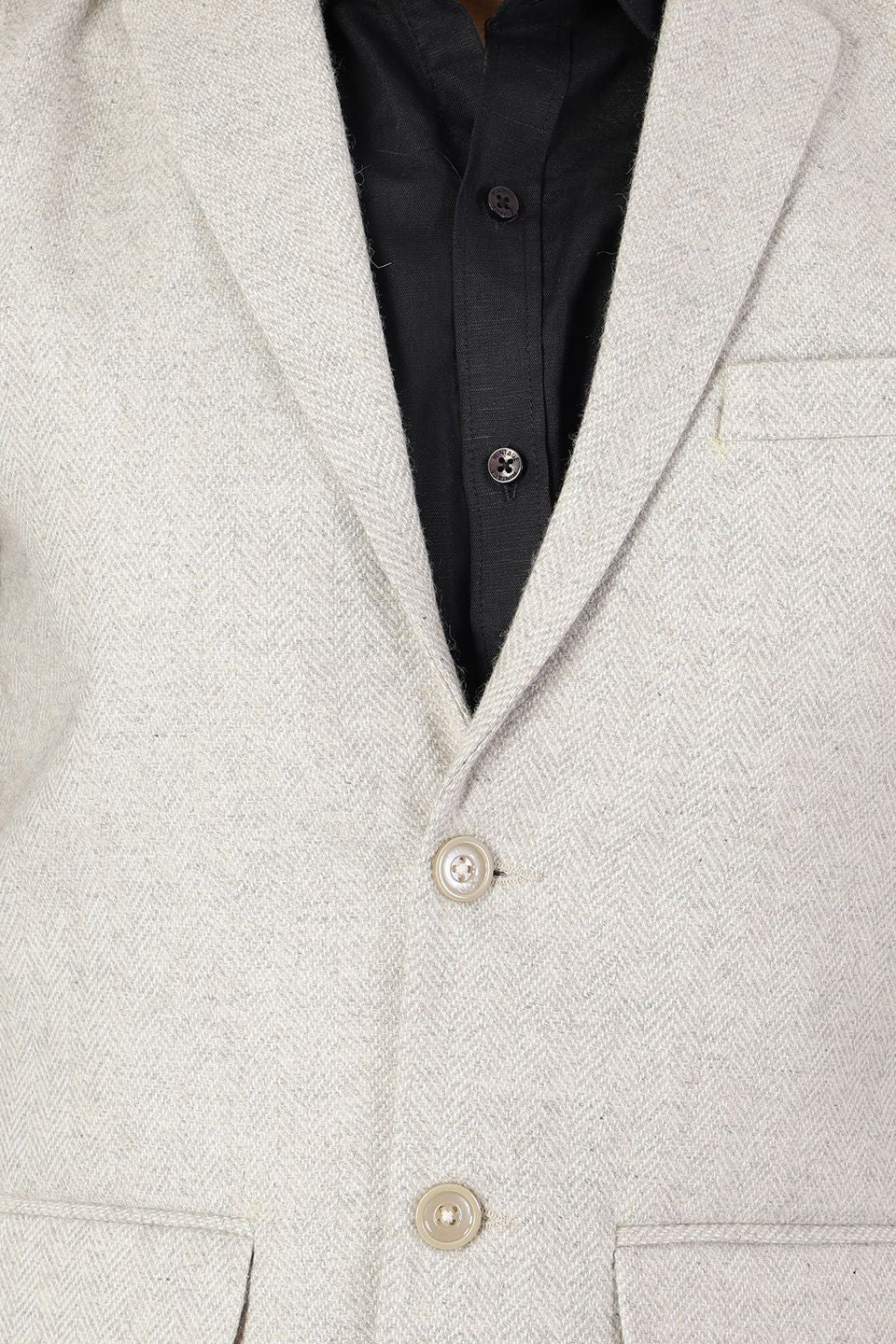 Tweed Silver Modi Nehru Jacket