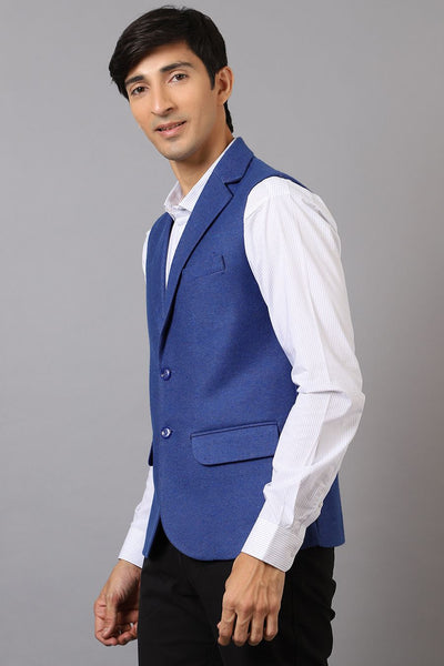 Tweed Blue Modi Nehru Jacket