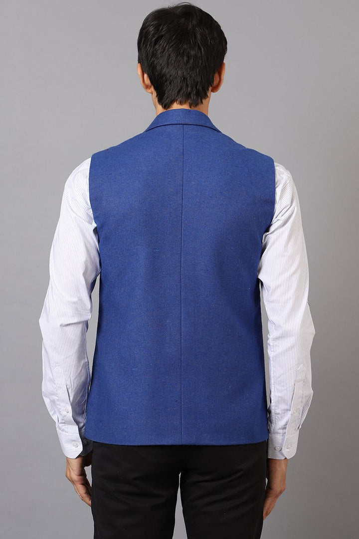 Tweed Blue Modi Nehru Jacket