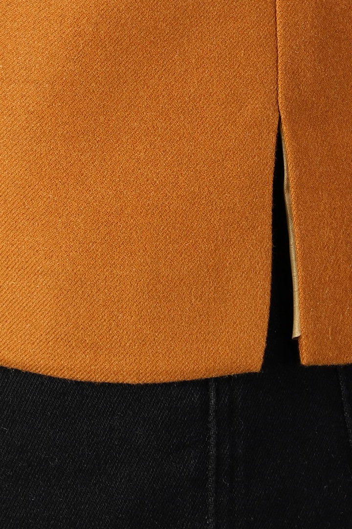Tweed Wool Orange Modi Nehru Jacket