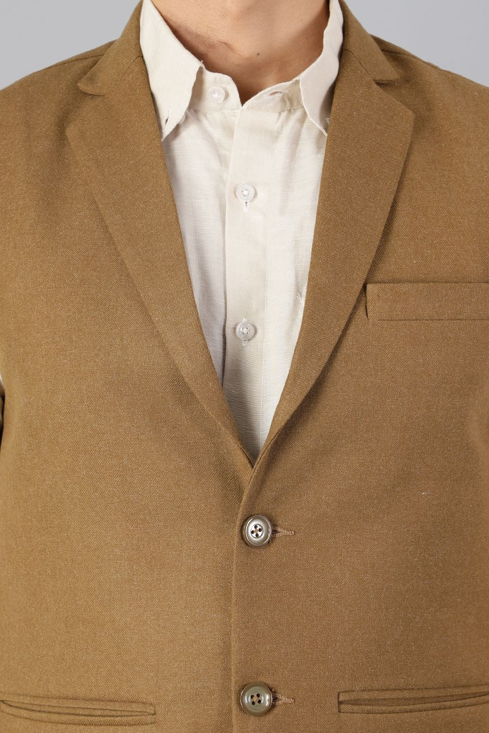 Tweed Wool Brown Modi Nehru Jacket