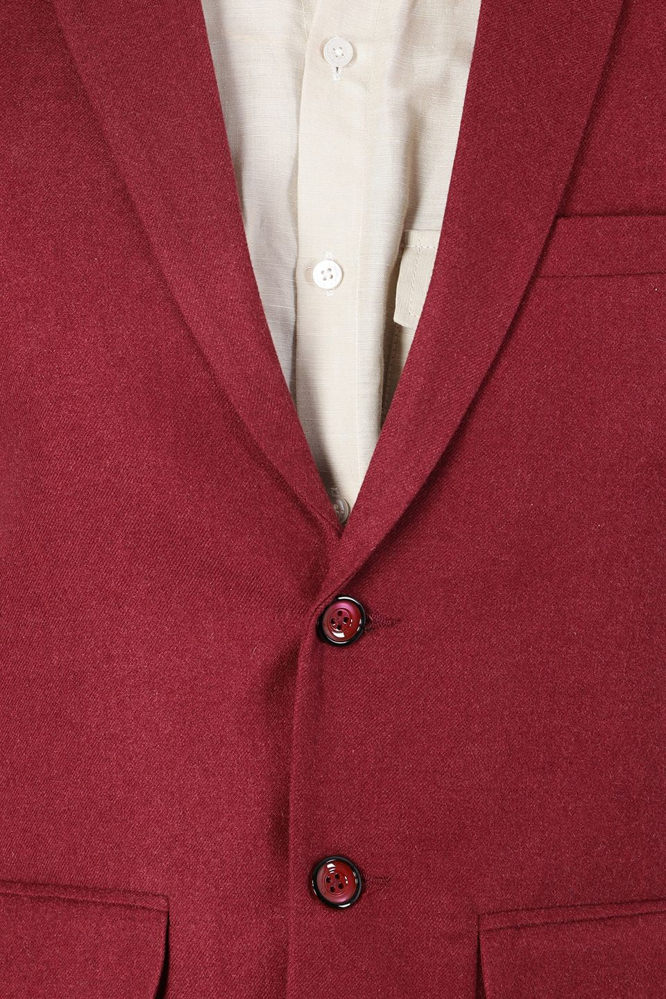 Tweed Wool Red Modi Nehru Jacket