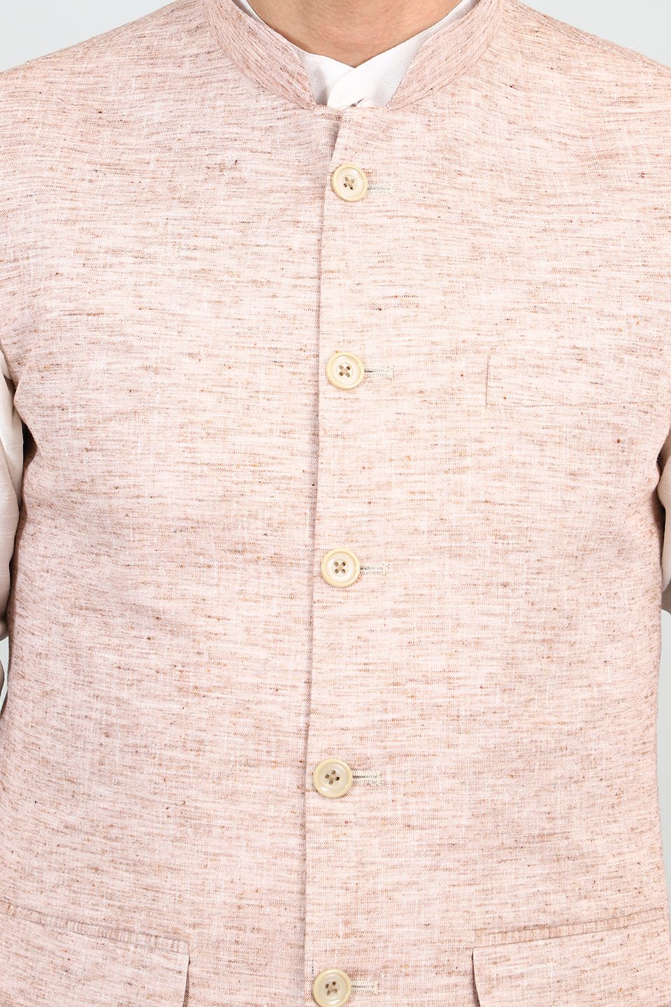 Linen Cotton Orange 1 Modi Nehru Jacket