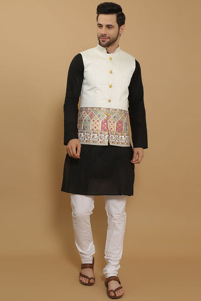 Cotton Silk Cream 1 Modi Nehru Jacket