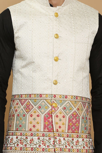 Cotton Silk Cream 1 Modi Nehru Jacket