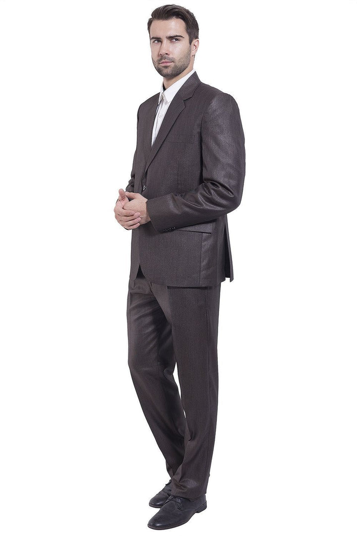 Poly Viscose Brown Suit