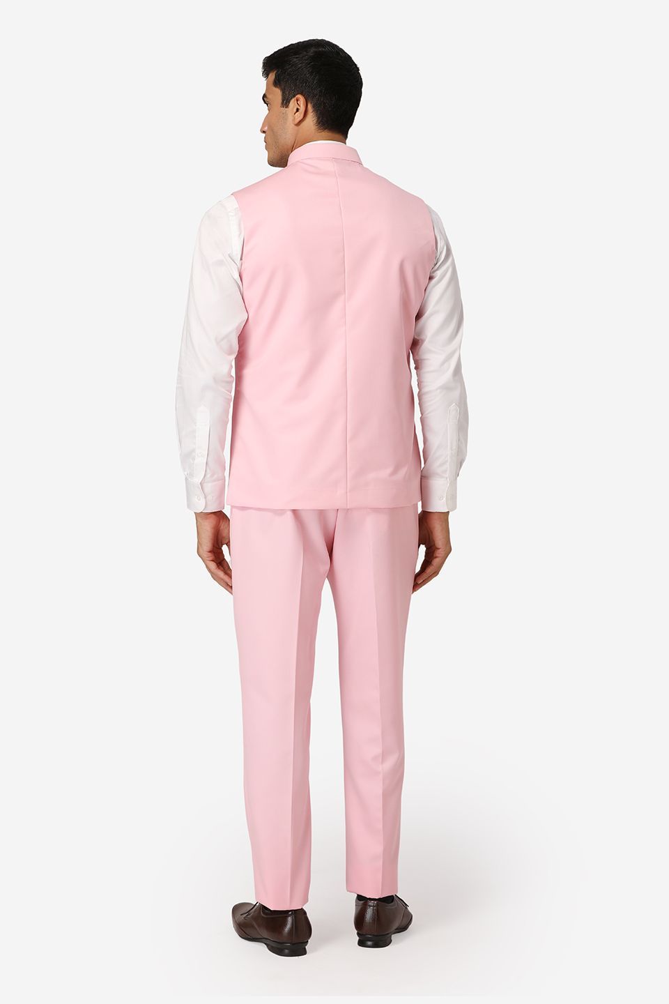 Wintage Men's Polyester Cotton and Evening 3 Pc Suit : Pink