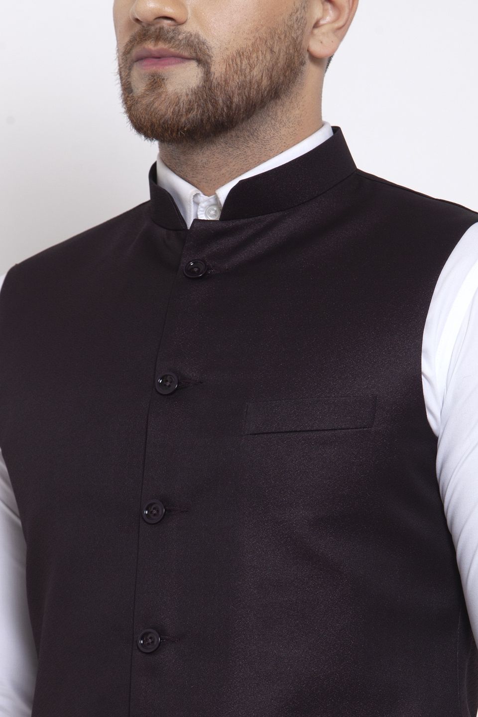 Wintage Men's Poly Blend and Evening Vest & Pant Set: Brown